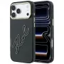 Custodia Karl Lagerfeld KF003382 IML Big Signature Resin Metal Frame per iPhone 18 Pro Max / 17 Pro Max, nera