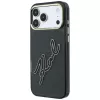 Custodia Karl Lagerfeld KF003382 IML Big Signature Resin Metal Frame per iPhone 18 Pro Max / 17 Pro Max, nera