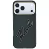 Custodia Karl Lagerfeld KF003382 IML Big Signature Resin Metal Frame per iPhone 18 Pro Max / 17 Pro Max, nera