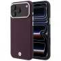 Custodia BMW BMW001224 Sign Deboss Quilted Metal Logo MagSafe per iPhone 18 Pro Max / 17 Pro Max, bordeaux
