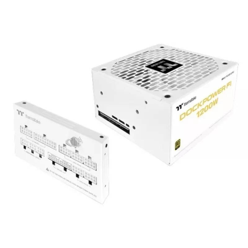 Thermaltake TT Dockpower FI 1200W Snow alimentatore, 1200 W, 80 PLUS Gold, modulare, bianco