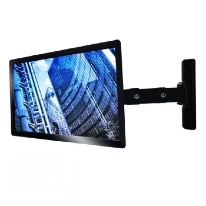 B-Tech BT7514/PB supporto a parete per schermi piatti con braccio singolo (VESA 200), nero piano