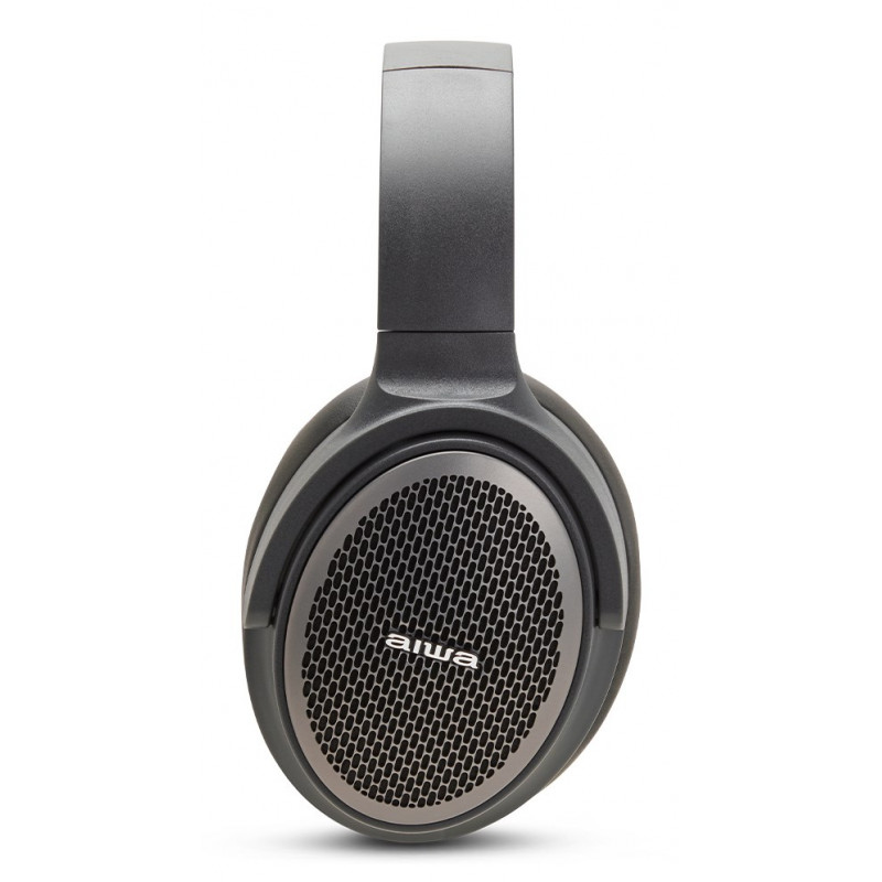 Aiwa HST-250BT cuffie wireless, grigie, con microfono, 3,5 mm, Bluetooth 5.0