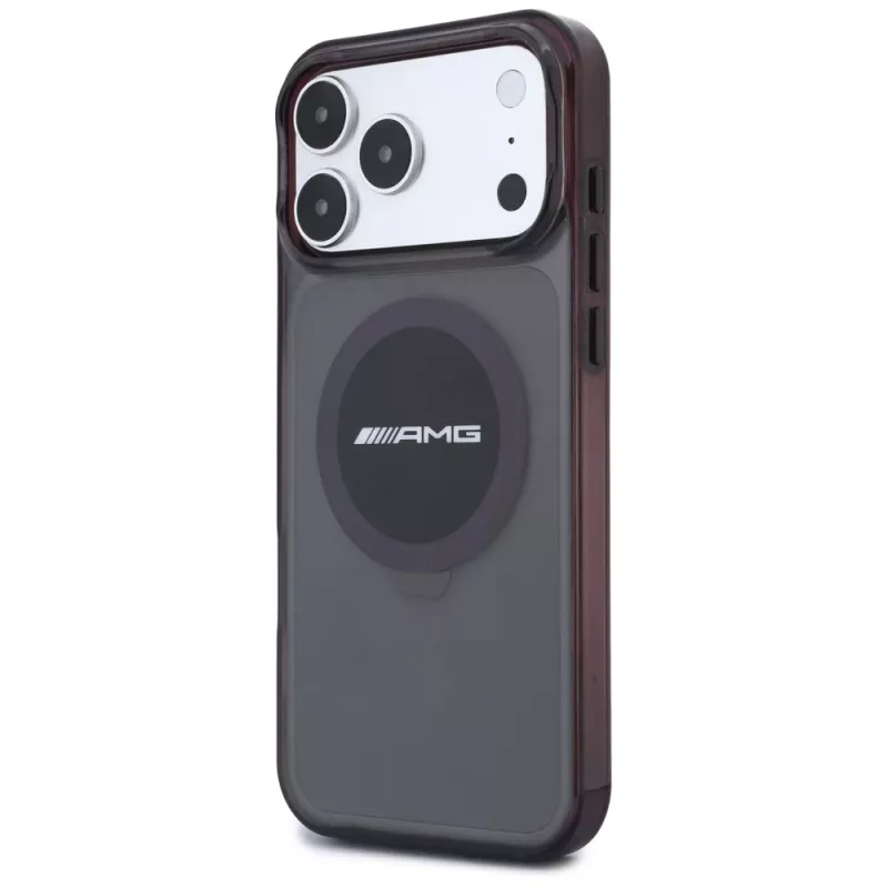 Mercedes AMG00130 AMG IML Transparent Bicolor Block MagSafe custodia per iPhone 18 Pro Max / 17 Pro Max, nera/bordeaux