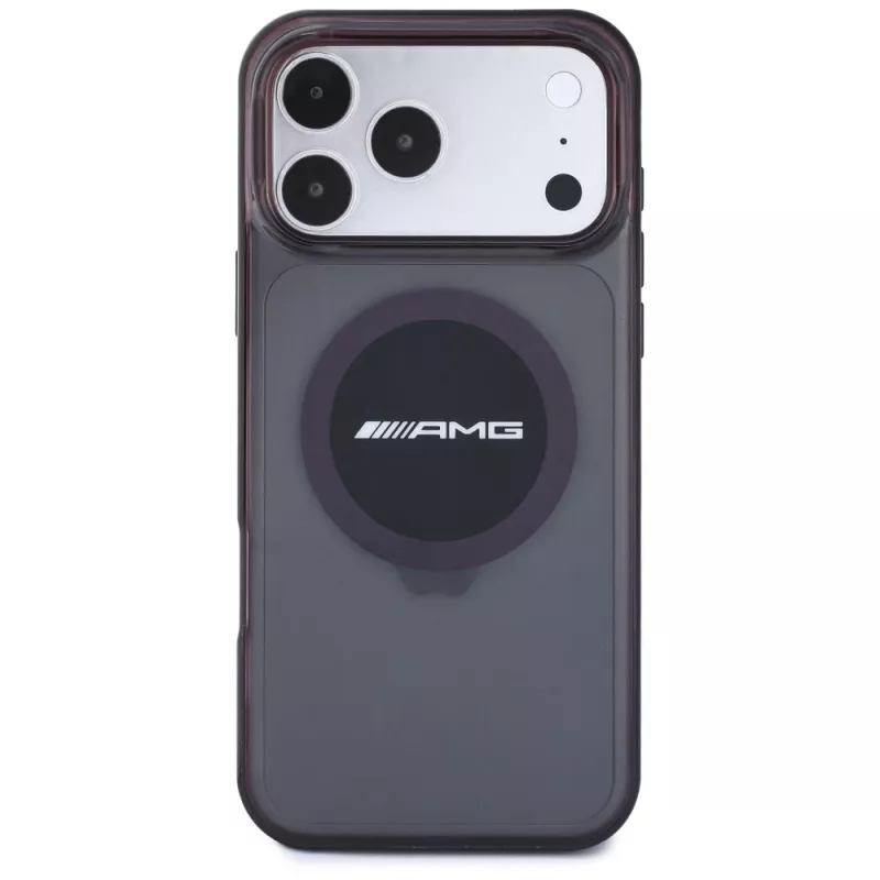 Mercedes AMG00130 AMG IML Transparent Bicolor Block MagSafe custodia per iPhone 18 Pro Max / 17 Pro Max, nera/bordeaux