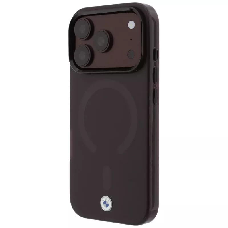 BMW Sign Frosted IML & Metal Logo MagSafe custodia per iPhone 18 Pro Max / 17 Pro Max, bordeaux