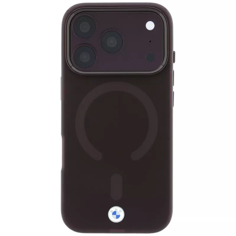 BMW Sign Frosted IML & Metal Logo MagSafe custodia per iPhone 18 Pro Max / 17 Pro Max, bordeaux