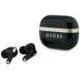 Guess Glossy Gold LinePrinted Classic Logo auricolari TWS, neri