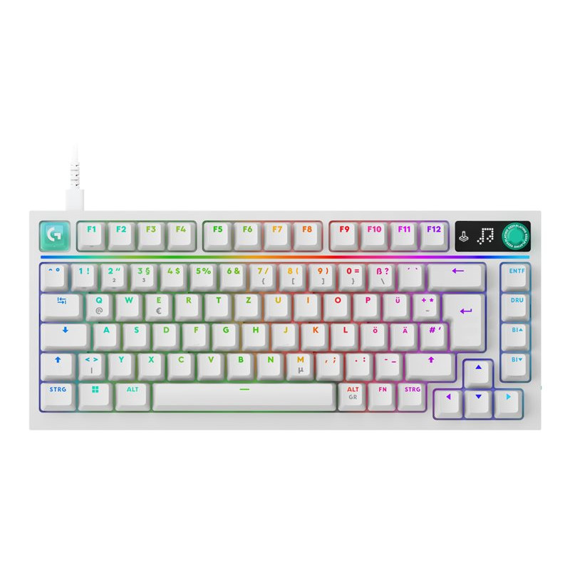 Logitech G316 X 75 tastiera gaming meccanica, tattile, bianca, US International