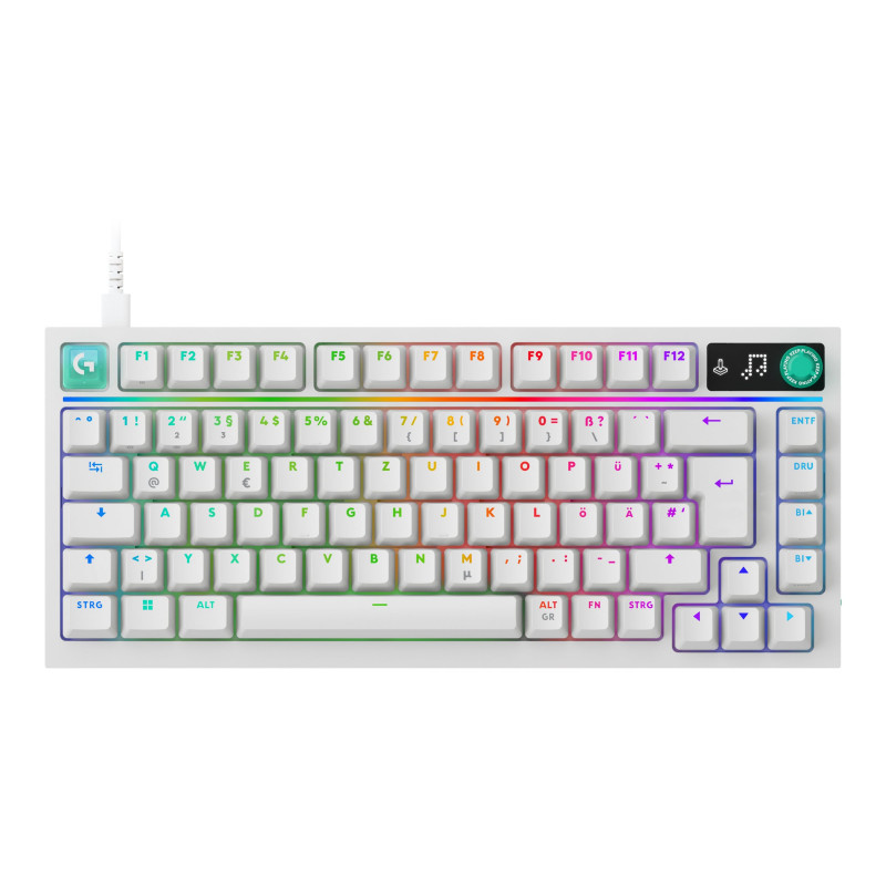 Logitech G316 X 75 tastiera gaming meccanica, tattile, bianca, US International
