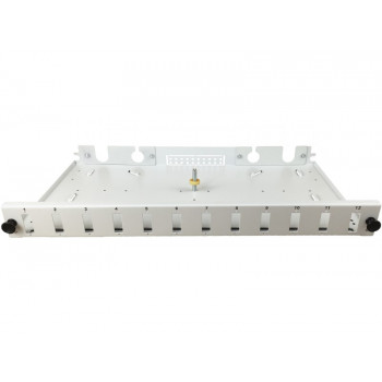 Alantec FOP-1U-12SCD-S pannello di distribuzione in fibra ottica 12xSC duplex da 19 pollici 1U, estraibile, con pannello frontale e accessori di montaggio