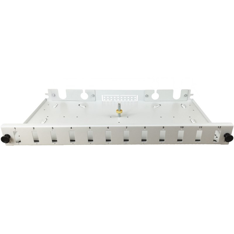 Alantec FOP-1U-12SCD-S pannello di distribuzione in fibra ottica 12xSC duplex da 19 pollici 1U, estraibile, con pannello frontale e accessori di montaggio
