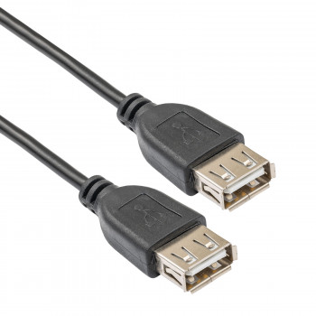 Akyga AK-USB-06 cavo USB 2.0, USB-A (femmina) / USB-A (femmina), 1,8 m, nero