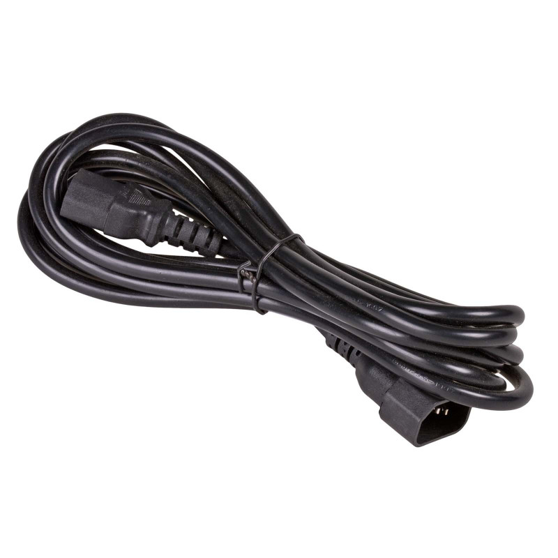 Akyga AK-PC-111A CCA prolunga di alimentazione, 3x0,5 mm², IEC C13 / IEC C14, 5 m, nera