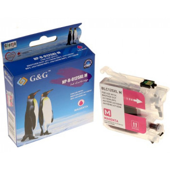 G&G cartuccia d'inchiostro compatibile con Brother LC-125XLM, magenta