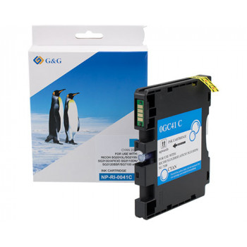 G&G cartuccia d'inchiostro compatibile con Ricoh GC41C / 405766, XL, ciano
