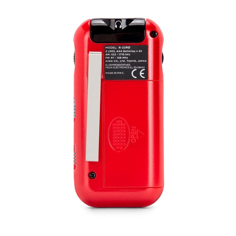 AIWA R-22RD radio tascabile con cuffie, rossa