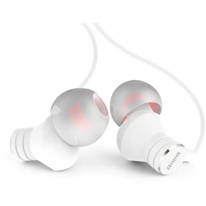 AIWA ESTM-50WT auricolari stereo in-ear con microfono, bianchi