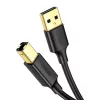 Ugreen US135 cavo USB 2.0 A-B per stampante, placcato oro, 1 m, nero