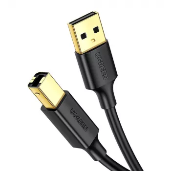 Ugreen US135 cavo USB 2.0 A-B per stampante, placcato oro, 1 m, nero