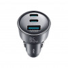 Joyroom JR-CCN19 caricabatterie da auto, 65 W, 2x USB-C + USB-A, grigio scuro