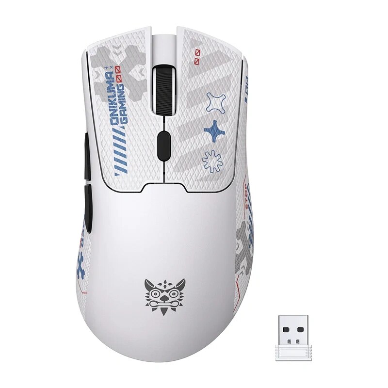 ONIKUMA DM01 mouse da gioco senza fili, bianco