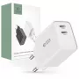 Tech-Protect C35W caricabatterie da rete a 2 porte, PD 35 W, bianco