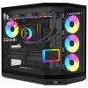 HYTE Y50 Pitch Black case per computer, vetro temperato x 3