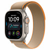 Apple Watch Ultra 4 GPS + Cellular 49 mm smartwatch, cassa in titanio naturale, cinturino Trail Loop sabbia, S/M, MJAJ4QF/A