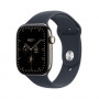 Apple Watch Series 12 GPS + Cellular 42 mm, cassa in titanio naturale, cinturino sport blu navy, M/L
