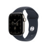 Apple Watch Series 12 GPS + Cellular 42 mm, cassa in titanio naturale, cinturino sport blu navy, M/L
