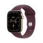 Apple Watch Series 12 GPS + Cellular 42 mm, cassa in titanio oro radioso, cinturino sport bordeaux, M/L