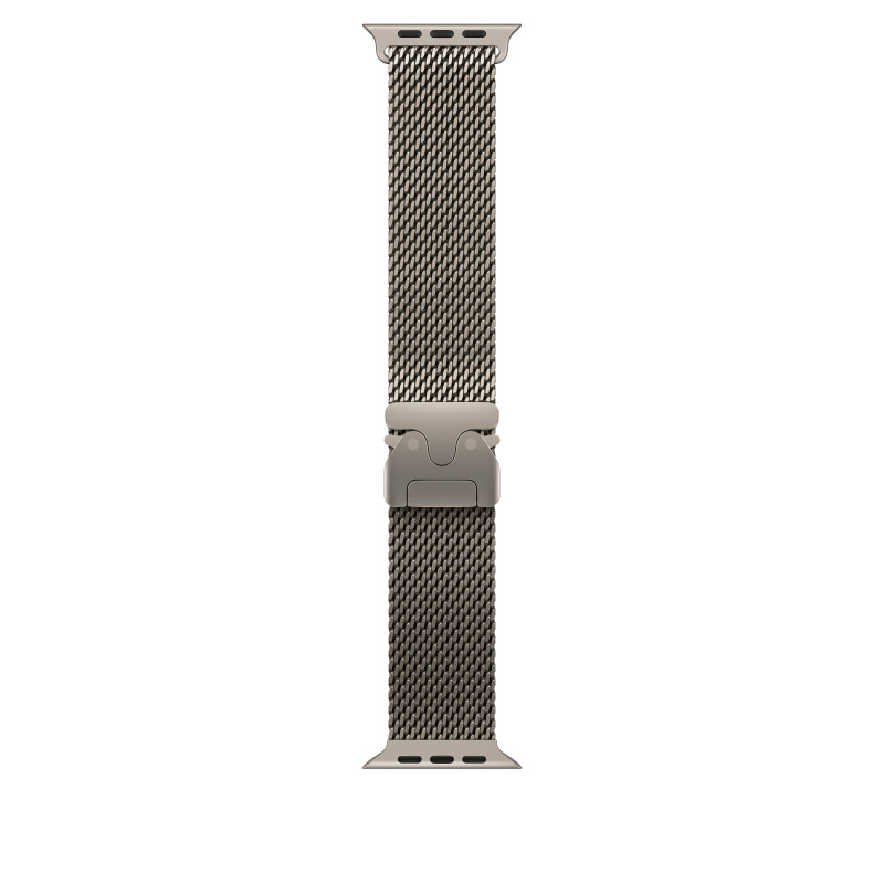 Apple MK0E4ZM/A cinturino Milanese Loop in titanio per Apple Watch, 49 mm, titanio naturale, Large