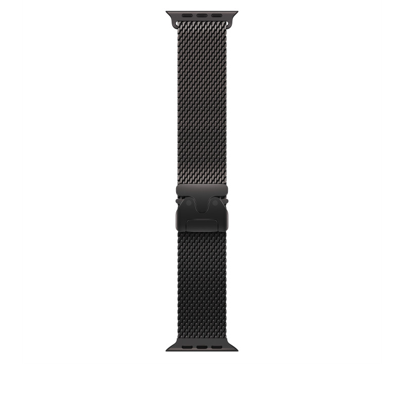 Apple MK0Q4ZM/A cinturino Milanese Loop in titanio per Apple Watch, 49 mm, titanio nero, Large