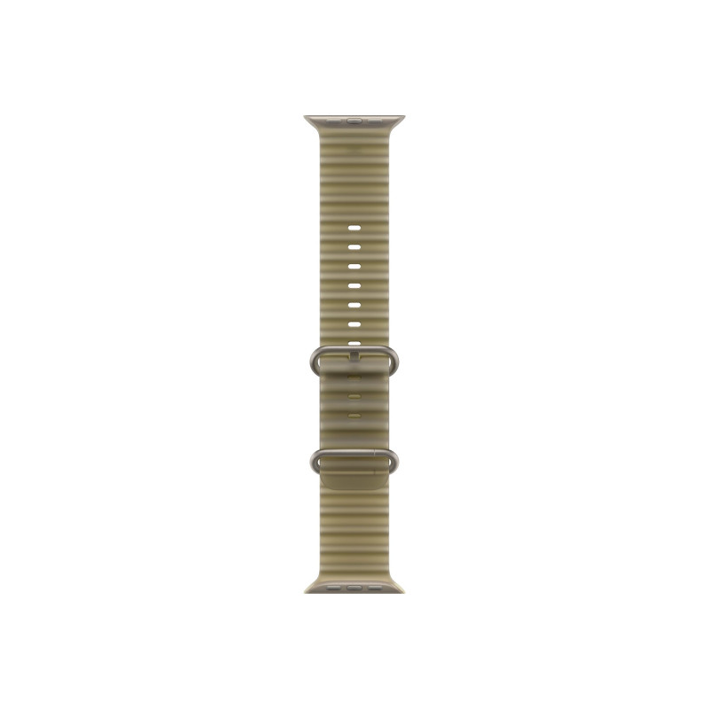 Apple MK7M4ZM/A cinturino Ocean per Apple Watch, 49 mm, verde alga semitrasparente, finitura in titanio naturale