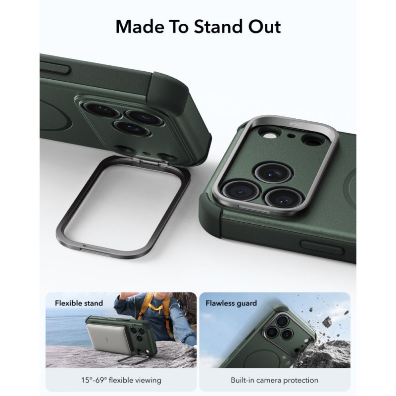 ESR Cyber Tough Kickstand MagSafe custodia per Apple iPhone 17 Pro / 18 Pro, verde