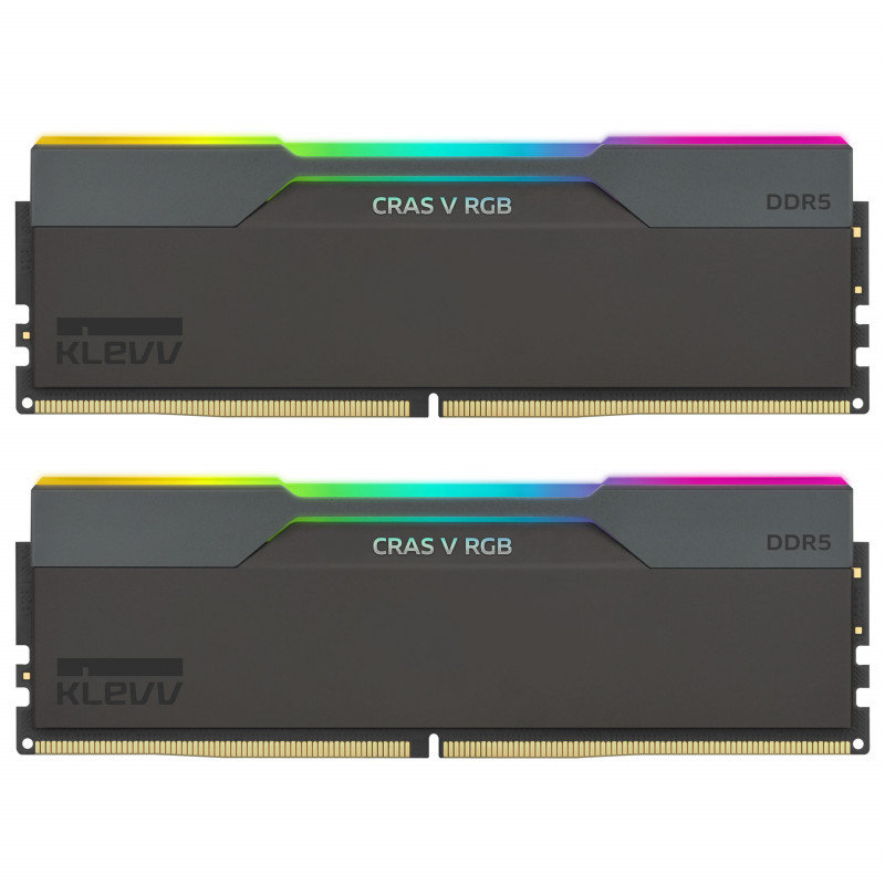 Kit di memoria Klevv Cras V RGB KD5AGUA80-64B300G DDR5-6400 CL30 da 32 GB (2 x 16 GB), nero