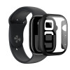 AmazingThing Radix Glass custodia protettiva per Apple Watch 42 mm, vetro temperato, nera