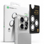 AmazingThing AR Aluminum 3 Lens Glass protezione per obiettivi fotocamera con cornice per iPhone 16 Pro / 16 Pro Max, argento