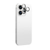 AmazingThing AR Aluminum 3 Lens Glass protezione per obiettivi fotocamera con cornice per iPhone 16 Pro / 16 Pro Max, argento