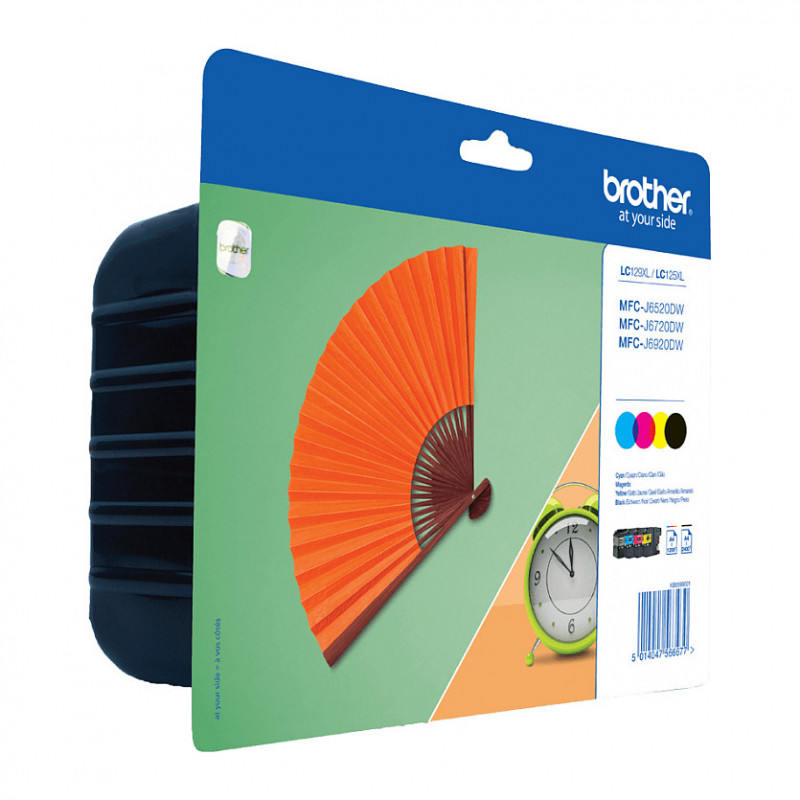 Brother LC129XLVALBP value pack di cartucce d'inchiostro (4 pz.), nero, ciano, magenta, giallo, blister