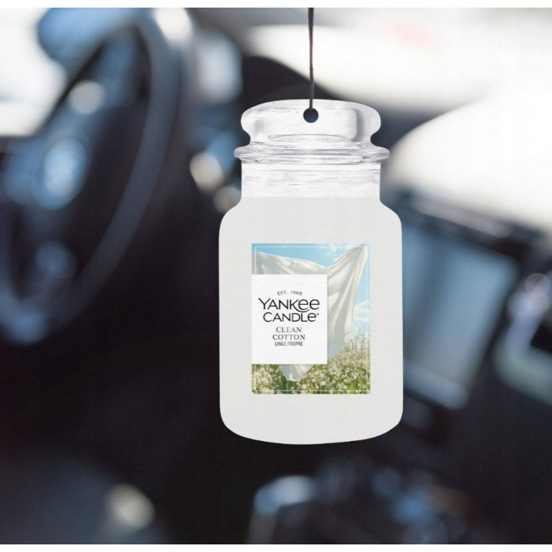 Yankee Candle Clean Cotton deodorante per auto da appendere, confezione bonus