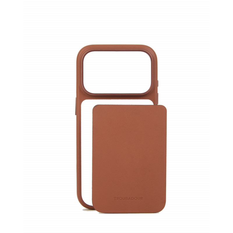 Mujjo Troubadour custodia modulare in pelle per Apple iPhone 18 Pro / 17 Pro, MagSafe, color cuoio