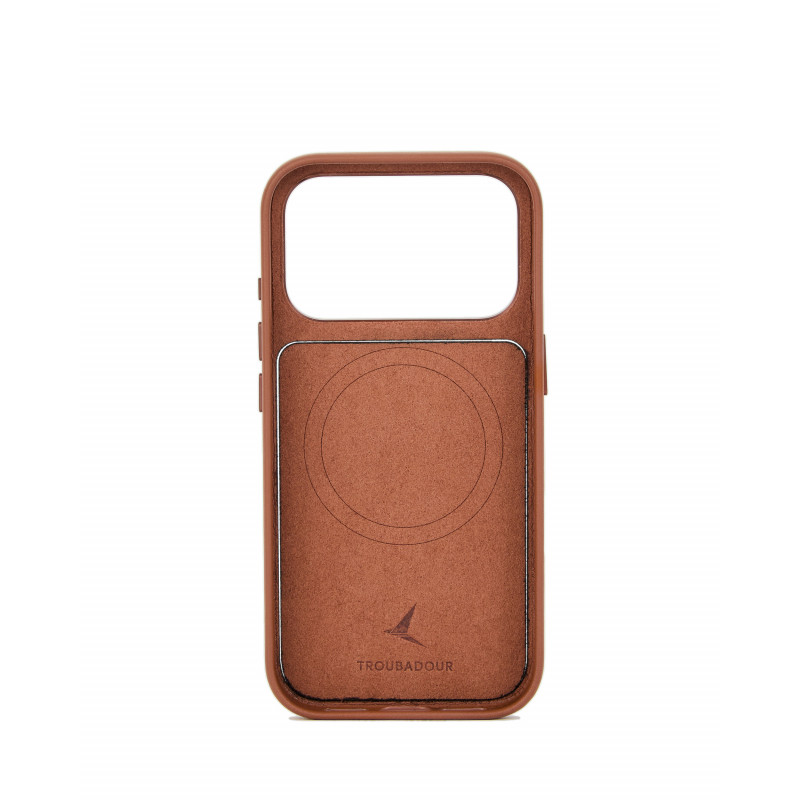 Mujjo Troubadour custodia modulare in pelle per Apple iPhone 18 Pro / 17 Pro, MagSafe, color cuoio