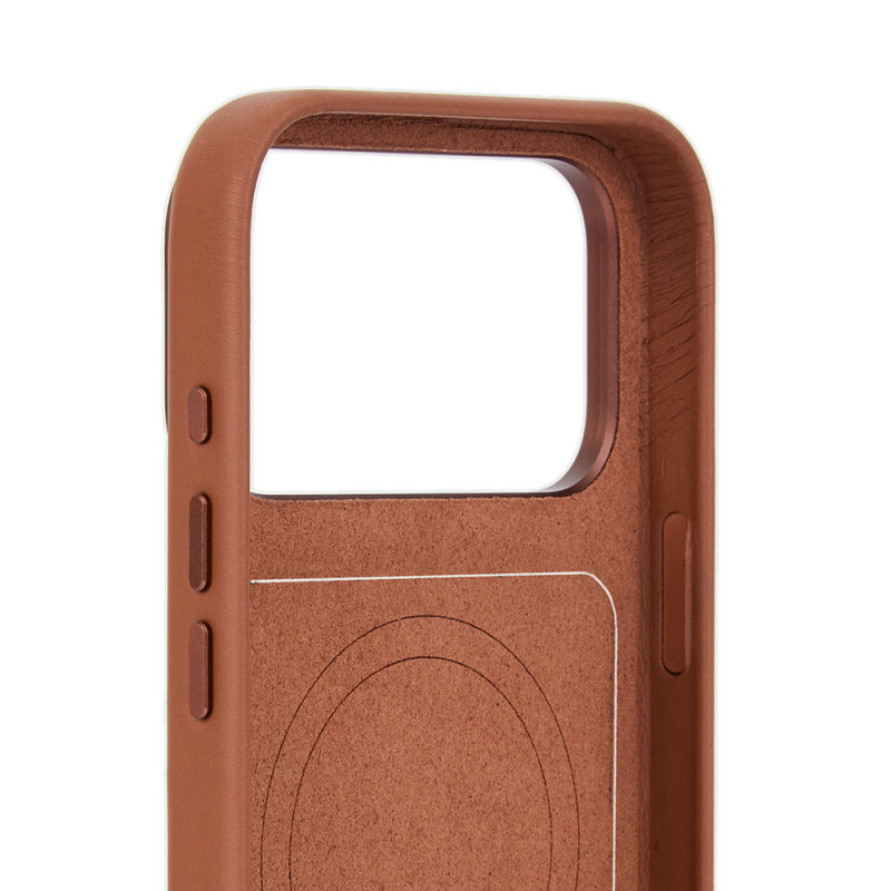 Mujjo Troubadour custodia modulare in pelle per Apple iPhone 18 Pro / 17 Pro, MagSafe, color cuoio