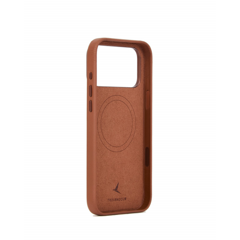 Mujjo Troubadour custodia in pelle per Apple iPhone 18 Pro Max / 17 Pro Max, MagSafe, color cuoio