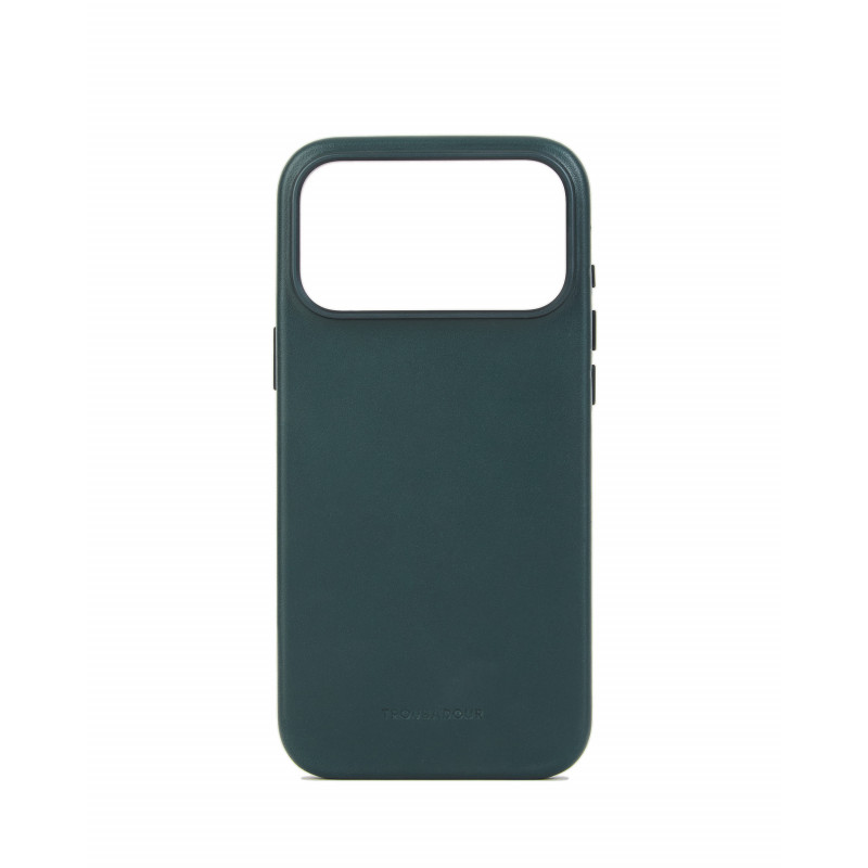 Mujjo Troubadour custodia in pelle per Apple iPhone 18 Pro Max / 17 Pro Max, MagSafe, verde ossidiana
