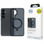 3MK Smoke Case Mag&Stand custodia per smartphone Samsung Galaxy S25+, nera