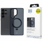 3MK Smoke Case Mag&Stand custodia per smartphone Samsung Galaxy S25 Ultra, nera