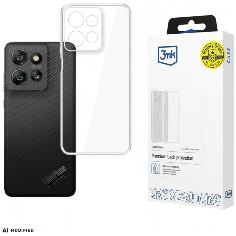 3MK Clear Case custodia per smartphone Motorola ThinkPhone25, trasparente